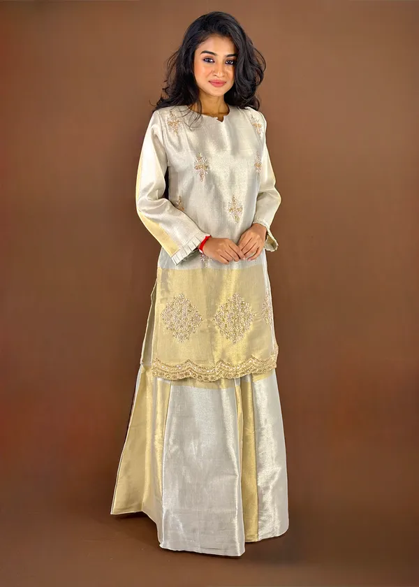 Elegant_Pastel_Silk_Kurta_Sharara_Set_With_Golden_Embroidery