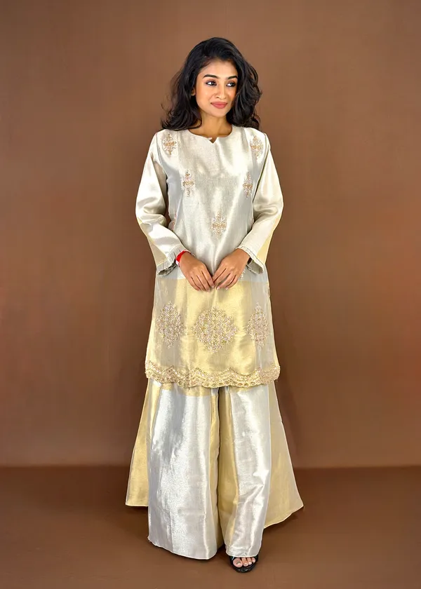 Elegant_Pastel_Silk_Kurta_Sharara_Set_With_Golden_Embroidery