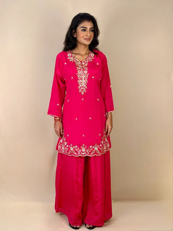 Pink_Embroidered_Kurta_Palazzo_Set_For_Women
