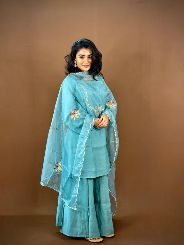 Sky_Blue_Embroidered_Organza_Kurta_Sharara_Set_With_Dupatta