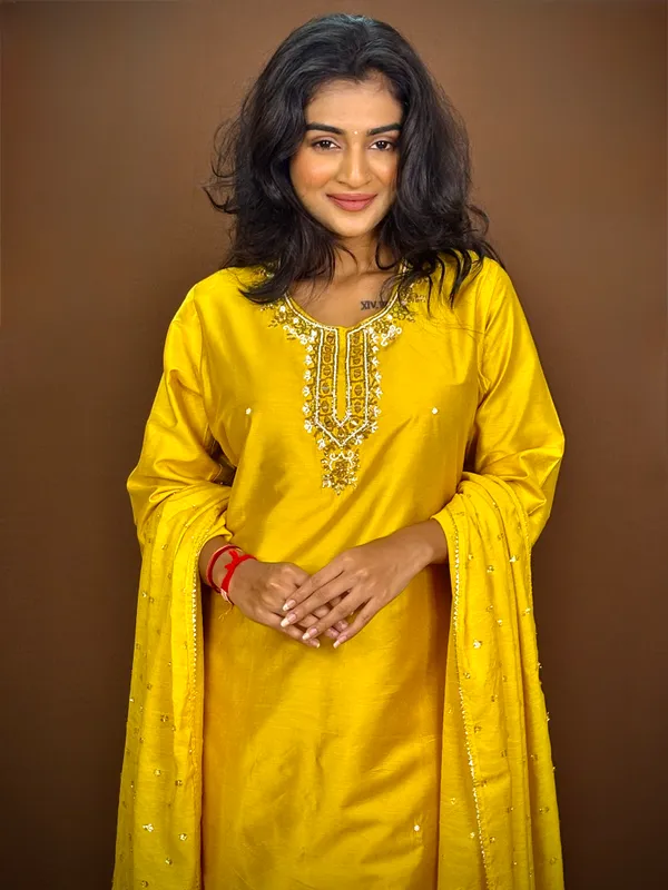 Yellow_Embroidered_Kurta_Palazzo_Set_With_Dupatta