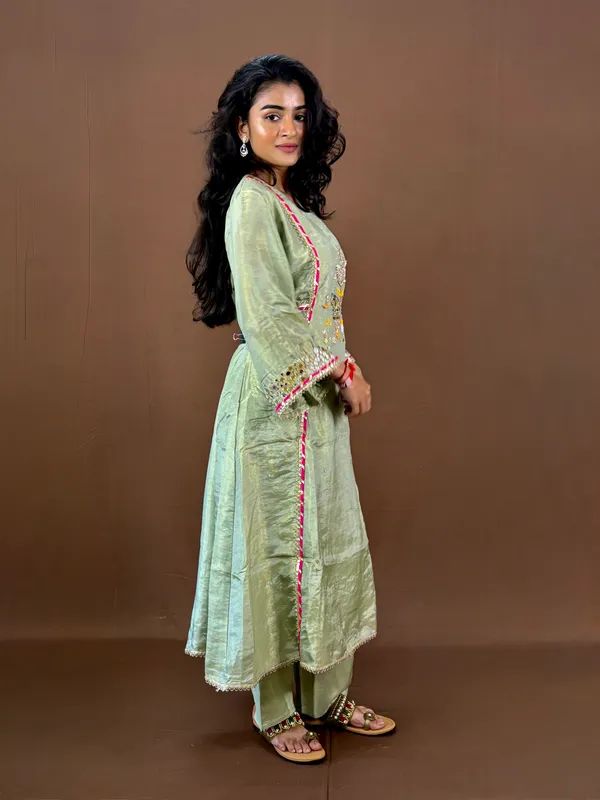 Sage_Green_Embroidered_Kurta_Set_With_Floral_Detailing_And_Pink_Trim