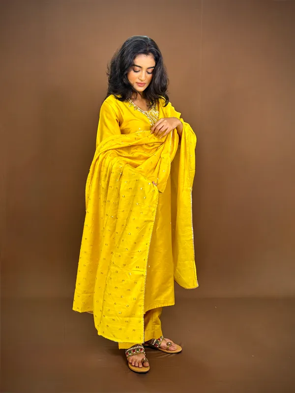 Yellow_Embroidered_Kurta_Palazzo_Set_With_Dupatta