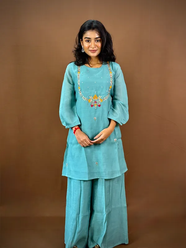 Sky_Blue_Embroidered_Organza_Kurta_Sharara_Set_With_Dupatta