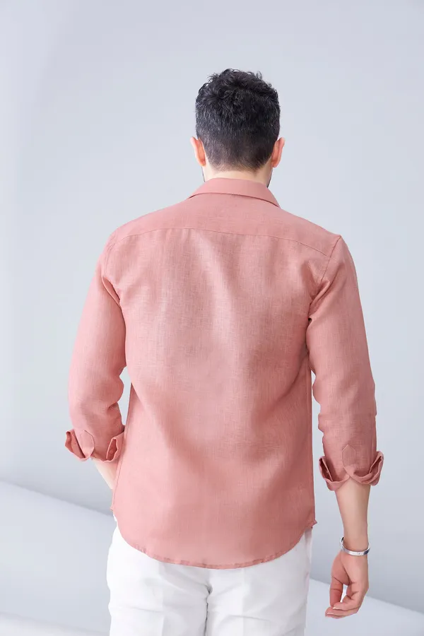 Cream_And_Rust_Premium_Organic_Linen_Relaxed_Fit_Shirt_For_Men_(Pack_Of_2)
