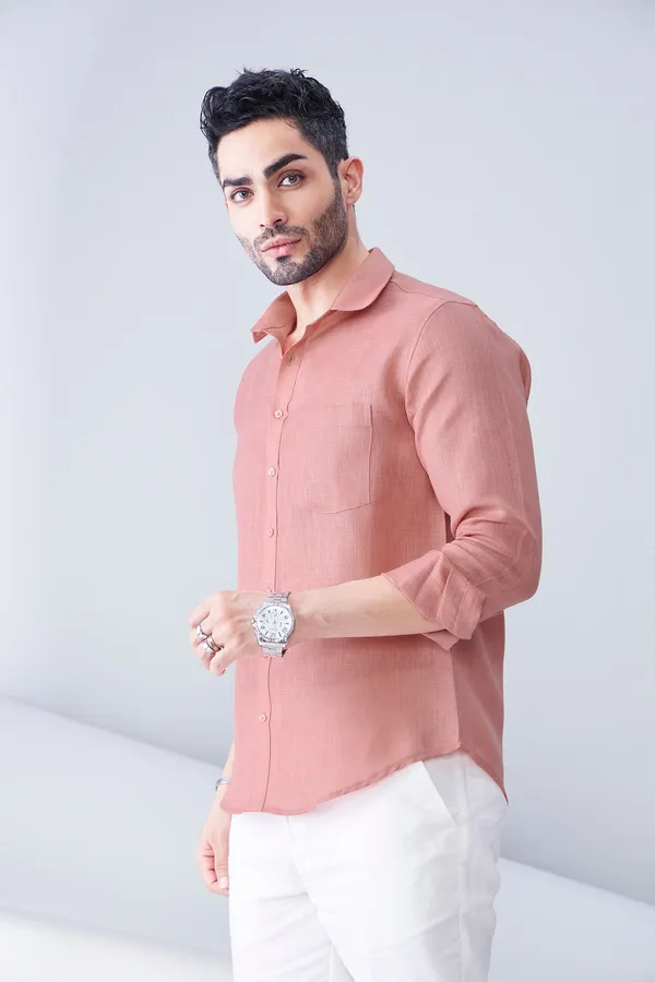 Cream_And_Rust_Premium_Organic_Linen_Relaxed_Fit_Shirt_For_Men_(Pack_Of_2)