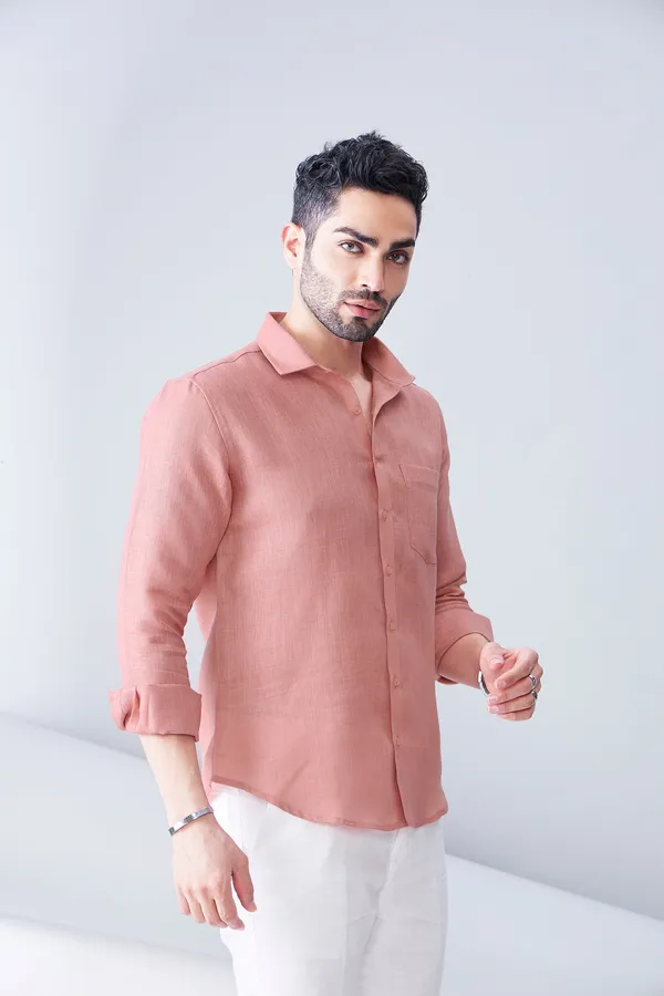 Cream_And_Rust_Premium_Organic_Linen_Relaxed_Fit_Shirt_For_Men_(Pack_Of_2)
