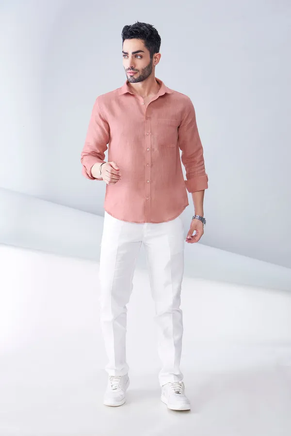 Cream_And_Rust_Premium_Organic_Linen_Relaxed_Fit_Shirt_For_Men_(Pack_Of_2)