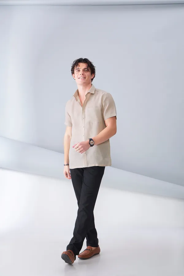 Blue_And_Beige_Premium_Organic_Linen_Relaxed_Fit_Shirt_For_Men_(Pack_Of_2)