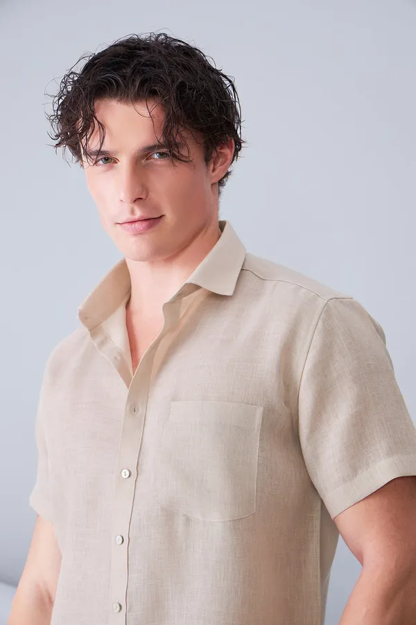 Beige_Premium_Organic_Linen_Relaxed_Fit_Shirt_For_Men