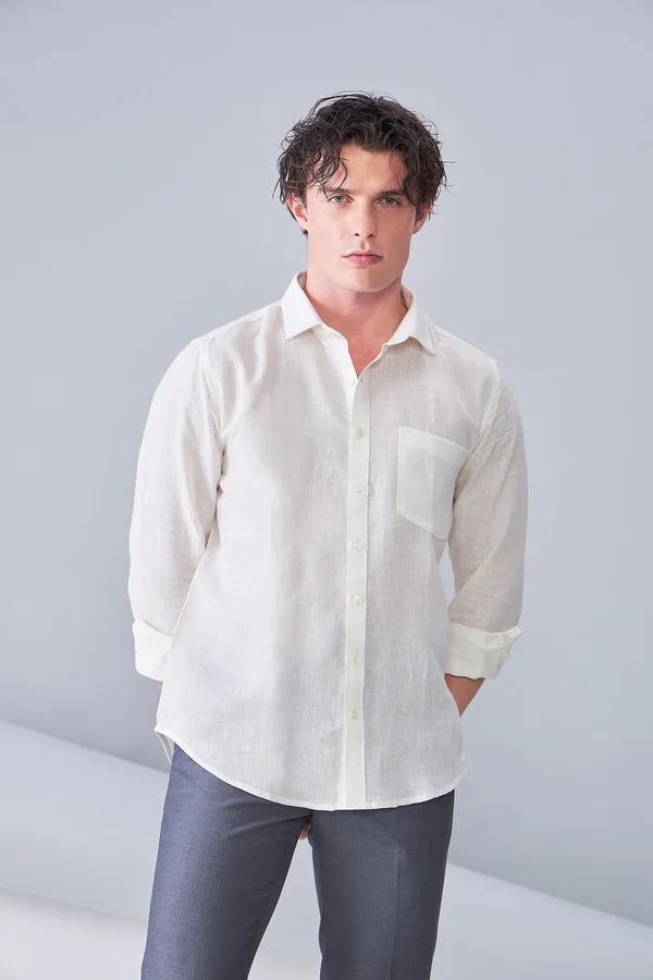 Cream_And_Rust_Premium_Organic_Linen_Relaxed_Fit_Shirt_For_Men_(Pack_Of_2)