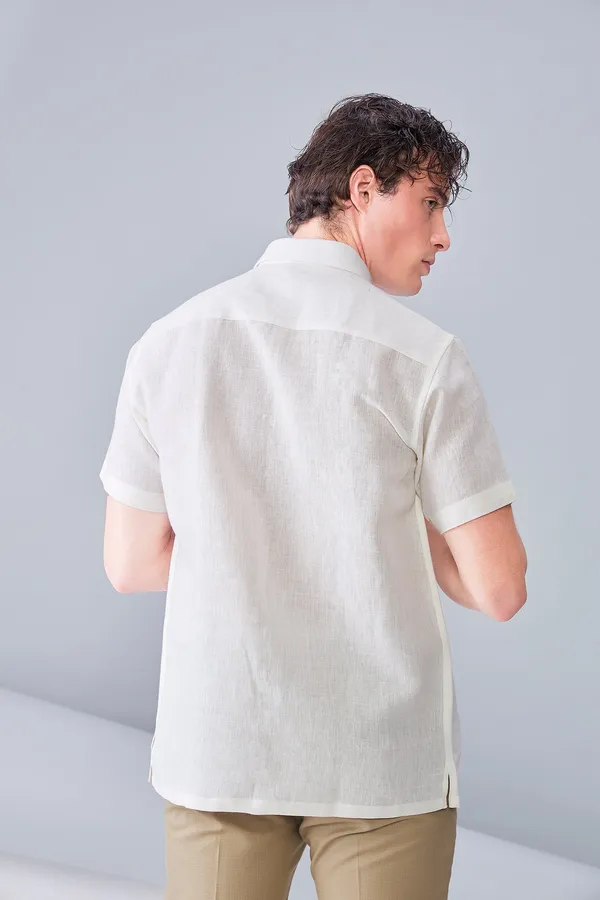 Cream_Premium_Organic_Linen_Relaxed_Fit_Shirt_For_Men