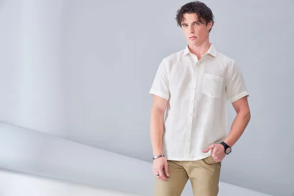 Cream_And_Beige_Premium_Organic_Linen_Relaxed_Fit_Shirt_For_Men_(Pack_Of_2)