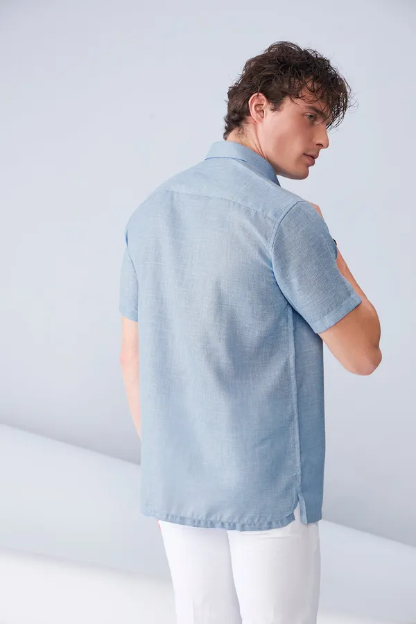 Blue_And_Beige_Premium_Organic_Linen_Relaxed_Fit_Shirt_For_Men_(Pack_Of_2)