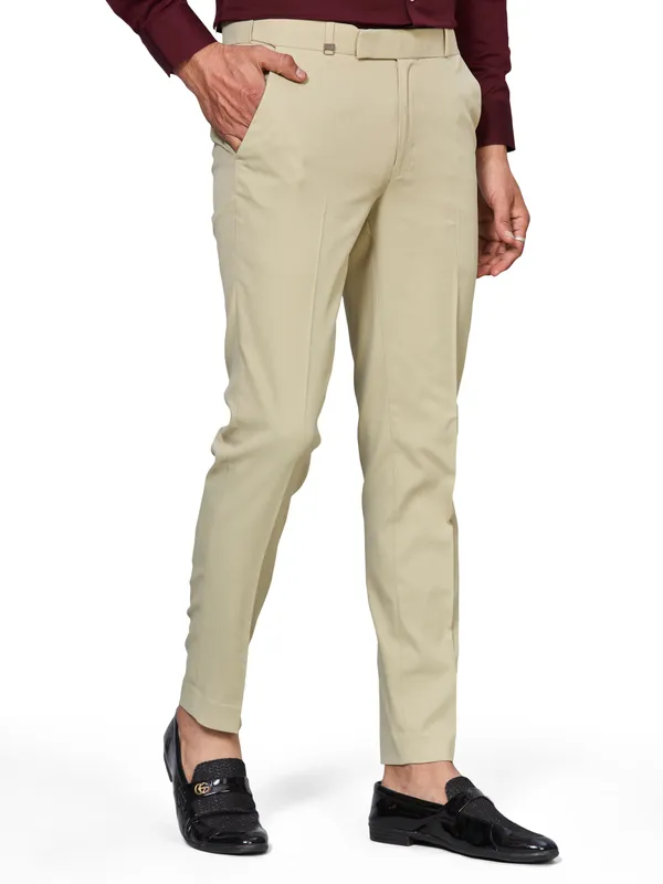 Beige_Cotton_With_Viscose_Flexi_Waist_Formal_Pant_For_Men