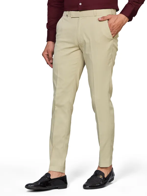 Beige_Cotton_With_Viscose_Flexi_Waist_Formal_Pant_For_Men
