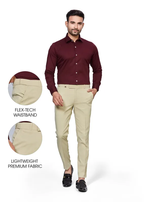 Beige_Cotton_With_Viscose_Flexi_Waist_Formal_Pant_For_Men