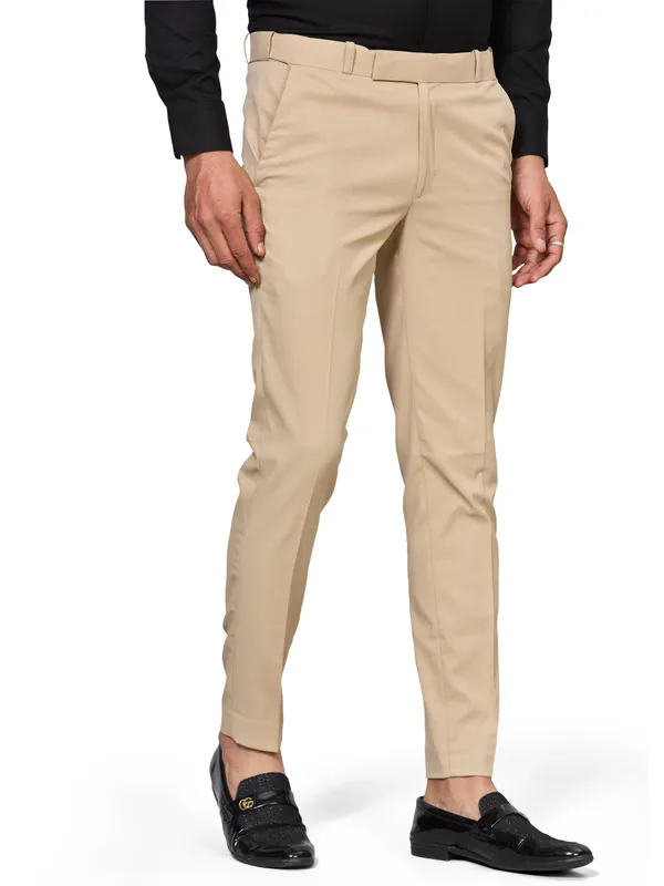 Cream_Cotton_With_Viscose_Flexi_Waist_Formal_Pant_For_Men