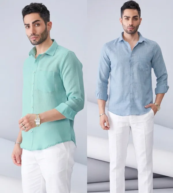 Blue_And_Green_Premium_Organic_Linen_Relaxed_Fit_Shirt_For_Men_(Pack_Of_2)