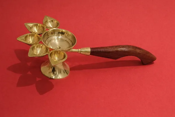 Brass_Pancharti_Diya_With_Wooden_Handle_Panchmukhi_Oil_Lamp_For_Home_Temple_And_Diwali_Golden