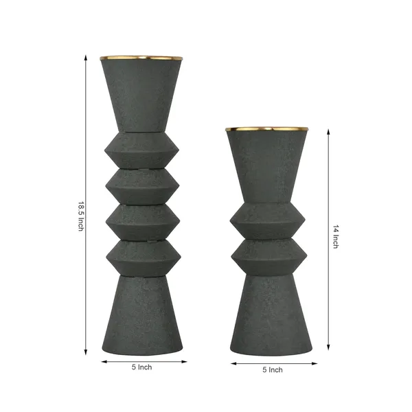 Arts_Impex_Decorative_Metal_Flower_Vases_Set_Of_2_Powder_Coated_Table_Centerpieces_For_Home_Office_Gifting_Green