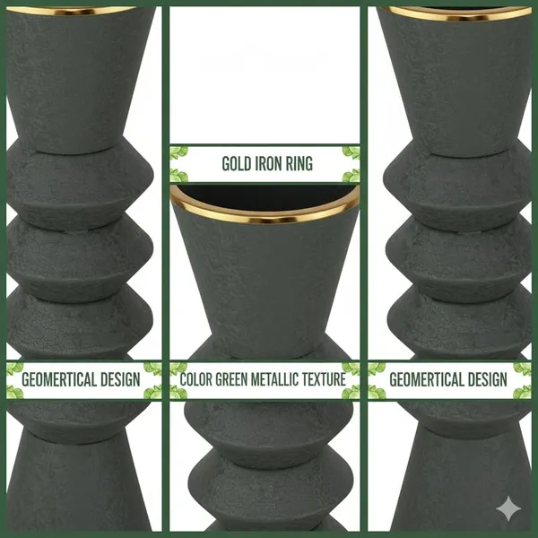 Arts_Impex_Decorative_Metal_Flower_Vases_Set_Of_2_Powder_Coated_Table_Centerpieces_For_Home_Office_Gifting_Green
