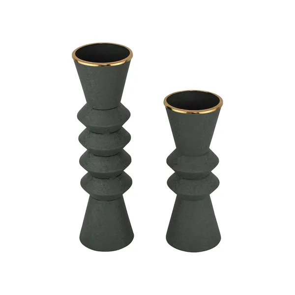Arts_Impex_Decorative_Metal_Flower_Vases_Set_Of_2_Powder_Coated_Table_Centerpieces_For_Home_Office_Gifting_Green