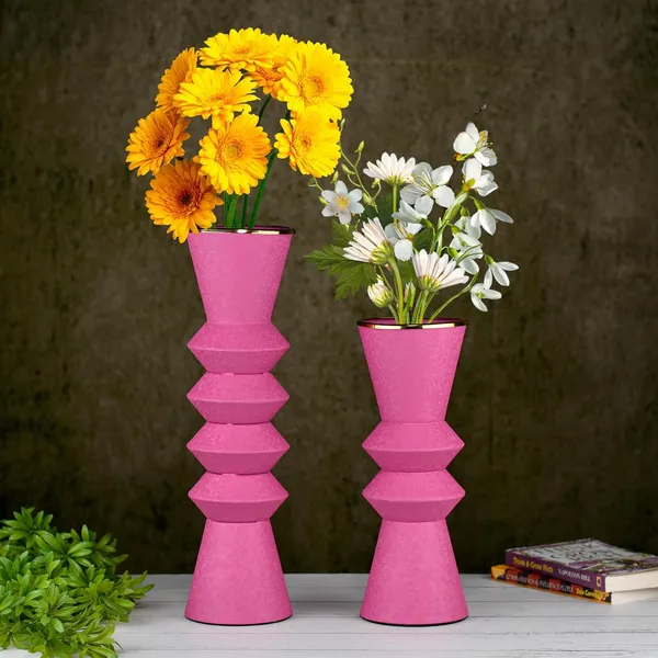 Arts_Impex_Decorative_Metal_Flower_Vases_Set_Of_2_Powder_Coated_Table_Centerpieces_For_Home_Office_Gifting_Available_In_Multicolor