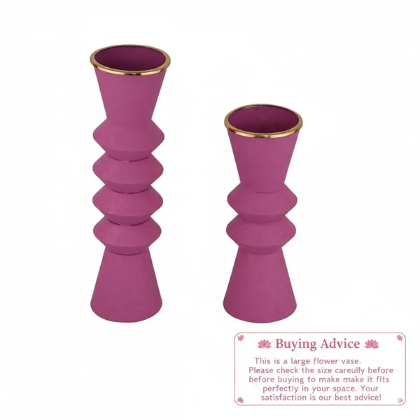 Arts_Impex_Decorative_Metal_Flower_Vases_Set_Of_2_Powder_Coated_Table_Centerpieces_For_Home_Office_Gifting_Available_In_Multicolor