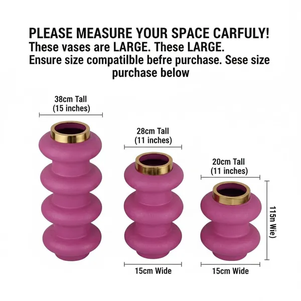 Arts_Impex_Metal_Flower_Vases_Set_Of_3_Handcrafted_Powder_Coated_Decorative_Vases_Table_Shelf_Accent_Pieces_For_Home_Decor_Pink