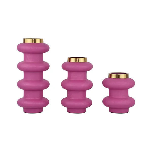 Arts_Impex_Metal_Flower_Vases_Set_Of_3_Handcrafted_Powder_Coated_Decorative_Vases_Table_Shelf_Accent_Pieces_For_Home_Decor_Pink