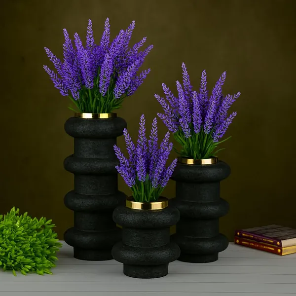 Arts_Impex_Set_Of_3_Black_Designer_Metal_Flower_Vases_Handmade_Powder_Coated_Decorative_Vases_For_Modern_Home_Table_Shelf_Decor