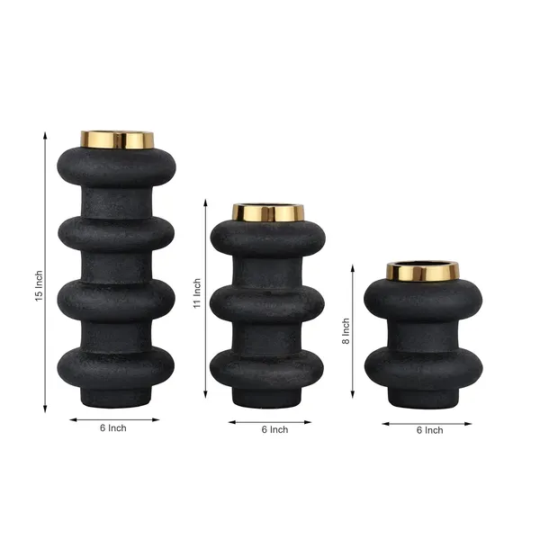 Arts_Impex_Set_Of_3_Black_Designer_Metal_Flower_Vases_Handmade_Powder_Coated_Decorative_Vases_For_Modern_Home_Table_Shelf_Decor