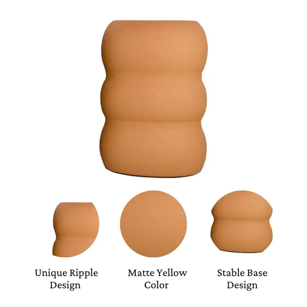 Arts_Impex_Metal_Stool_Side_Table_Ribbed_Bubble_Design_Yellow_Multipurpose_Accent_Furniture