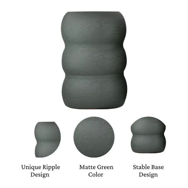 Arts_Impex_Metal_Stool_Side_Table_Ribbed_Bubble_Design_Multipurpose_Accent_Furniture_Different_Colors_Available_Green