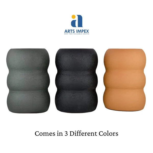 Arts_Impex_Metal_Stool_Side_Table_Ribbed_Bubble_Design_Multipurpose_Accent_Furniture_Different_Colors_Available_Green