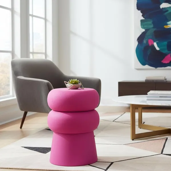 Arts_Impex_Metal_Stool_Ribbed_Double_Bubble_Design_Powder_Coated_Side_Table_For_Living_Room_Bedroom