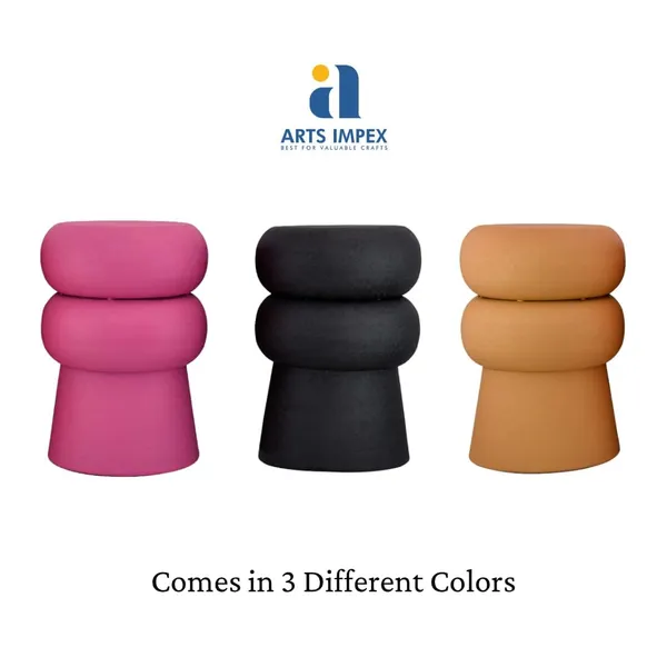 Arts_Impex_Metal_Stool_Ribbed_Double_Bubble_Design_Powder_Coated_Side_Table_For_Living_Room_Bedroom