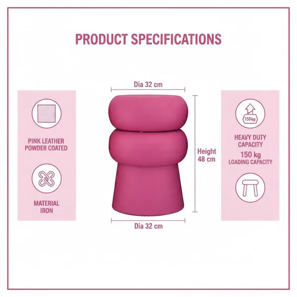 Arts_Impex_Metal_Stool_Ribbed_Double_Bubble_Design_Powder_Coated_Side_Table_For_Living_Room_Bedroom