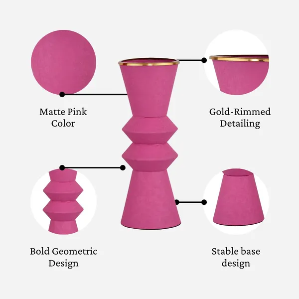 Tall_Hourglass_Metal_Vase_With_Brass_Rim_Powder_Coated_Iron_Flower_Vase_For_Home_Decor_Pink