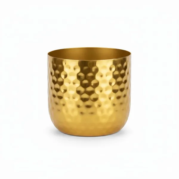 Hammered_Textured_Metal_Decorative_Planter_Gold_Finish_Flower_Pot_For_Indoor_Plants_Modern_Design