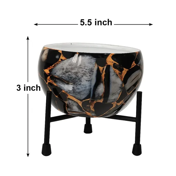 Set_Of_2_Metal_Decorative_Plant_Pots_With_Stands_Tropical_Multicolor_Marble_Floral_Sticker_Meena_Design_Indoor_Garden_Planters_For_Living_Room_Balcony_Office