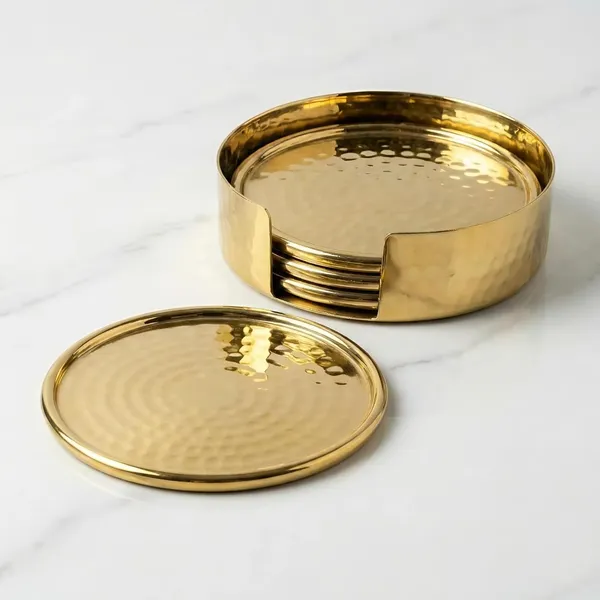 Brass_Coasters_Set_Of_4_With_Holder_Hammered_Round_Metal_Drink_Coasters_Glossy_Finish_Table_Protection_For_Glasses_Cups_Mugs_Elegant_Home_Decor