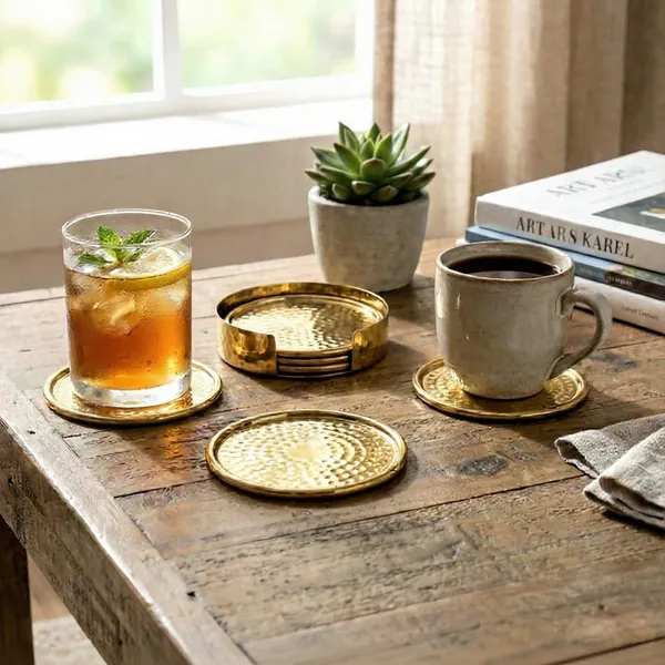Brass_Coasters_Set_Of_4_With_Holder_Hammered_Round_Metal_Drink_Coasters_Glossy_Finish_Table_Protection_For_Glasses_Cups_Mugs_Elegant_Home_Decor