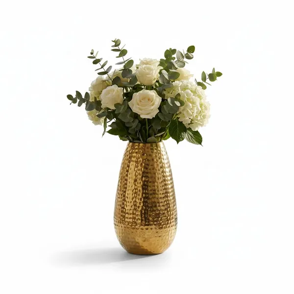 Hammered_Iron_Vase_With_Gold_Finish_For_Living_Room_Diameter_Pvd_Gold_Coating