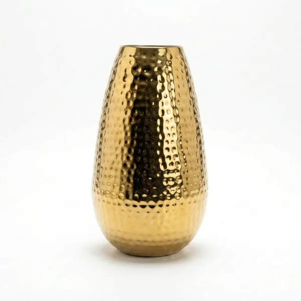 Hammered_Iron_Vase_With_Gold_Finish_For_Living_Room_Diameter_Pvd_Gold_Coating