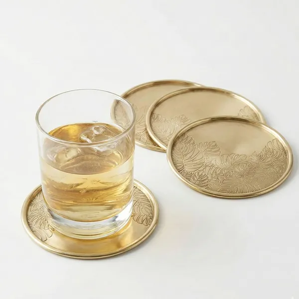 Brass_Coasters_Set_Of_4_Monstera_Leaf_Etched_Design_Premium_Gold_Finish_Metal_Drink_Coasters_For_Home_Bar_Table_Decor