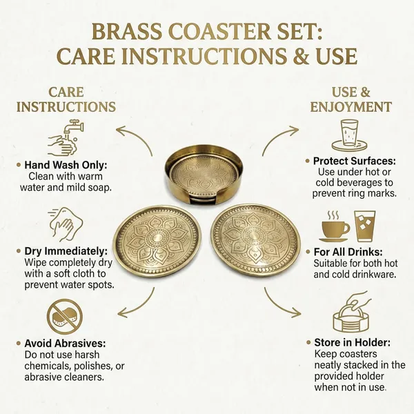 Brass_Tea_Coasters_Set_Of_4_With_Holder_Golden_Heat_Resistant_Premium_Tabletop_Decor