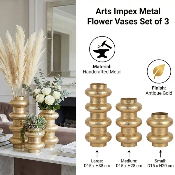 Metal_Flower_Vases_Set_Of_3_Antique_Gold_Finish_Handcrafted_Modern_Home_Decor_For_Table_Shelf_And_Living_Room