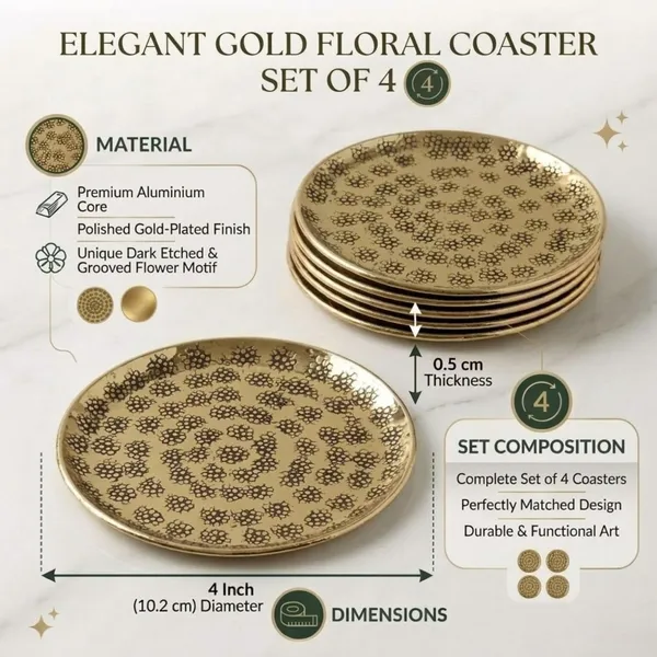 Antique_Brass_Coasters_Set_Of_4_Hand_Hammered_Aluminium_Core_With_Brass_Finish_Thickness_Round_Drink_Coasters_For_Table_Protection